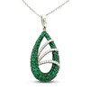 Thumbnail Image 1 of Le Vian Natural Emerald Necklace 1/8 ct tw Diamonds 14K Vanilla Gold