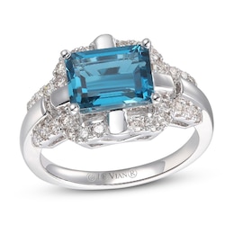 Le Vian Natural Topaz Ring 1/2 ct tw Diamonds 14K Vanilla Gold