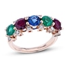 Thumbnail Image 0 of Le Vian Natural Ruby/Sapphire/Emerald Ring 1/4 ct tw Diamonds 14K Strawberry Gold