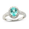 Thumbnail Image 1 of Le Vian Natural Blue Paraiba Tourmaline Ring 1/2 ct tw Diamonds 18K Vanilla Gold