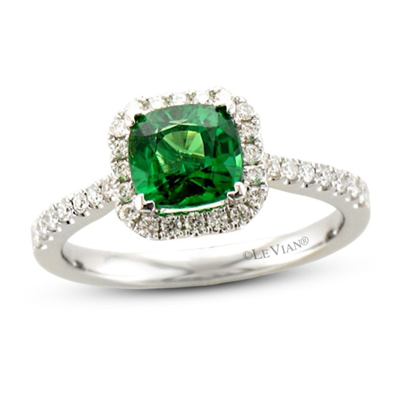 Main Image 1 of Le Vian Natural Tsavorite Ring 1/3 ct tw Diamonds 18K Vanilla Gold