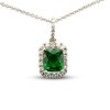Thumbnail Image 1 of Le Vian Natural Tsavorite Necklace 1/4 ct tw Diamonds 18K Vanilla Gold