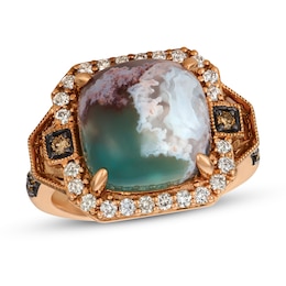 Le Vian Natural Aquaprase Ring 1/2 ct tw Diamonds 14K Strawberry Gold