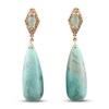 Thumbnail Image 1 of Le Vian Natural Aquaprase/White Topaz Earrings 14K Strawberry Gold
