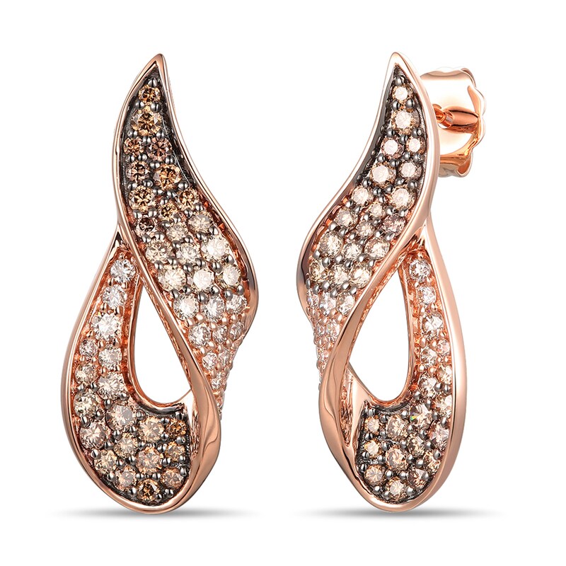Main Image 1 of Le Vian Diamond Earrings 3/4 ct tw 14K Strawberry Gold