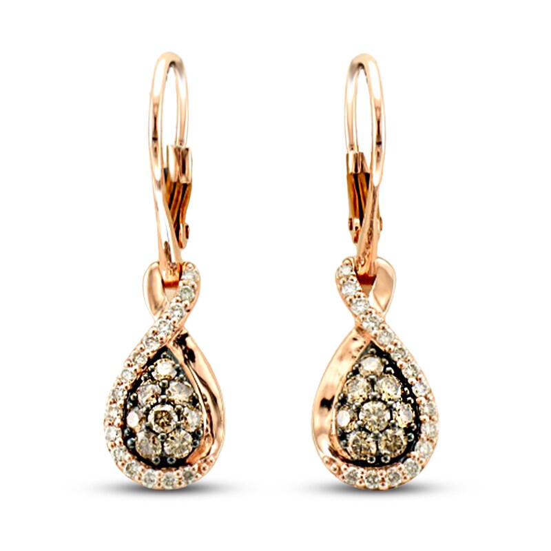 Main Image 1 of Le Vian Diamond Earrings 7/8 ct tw 14K Strawberry Gold