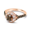 Thumbnail Image 1 of Le Vian Chocolate Diamond Ring 1-1/3 ct tw Round 14K Strawberry Gold