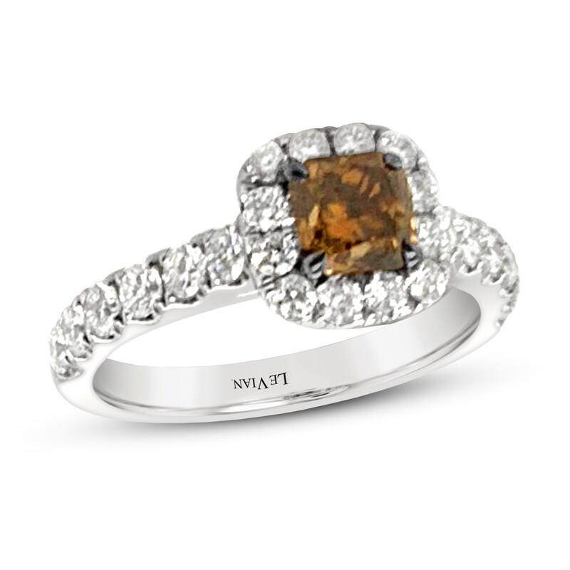 Main Image 1 of Le Vian Chocolate Diamond Ring 1-5/8 ct tw 18K Vanilla Gold