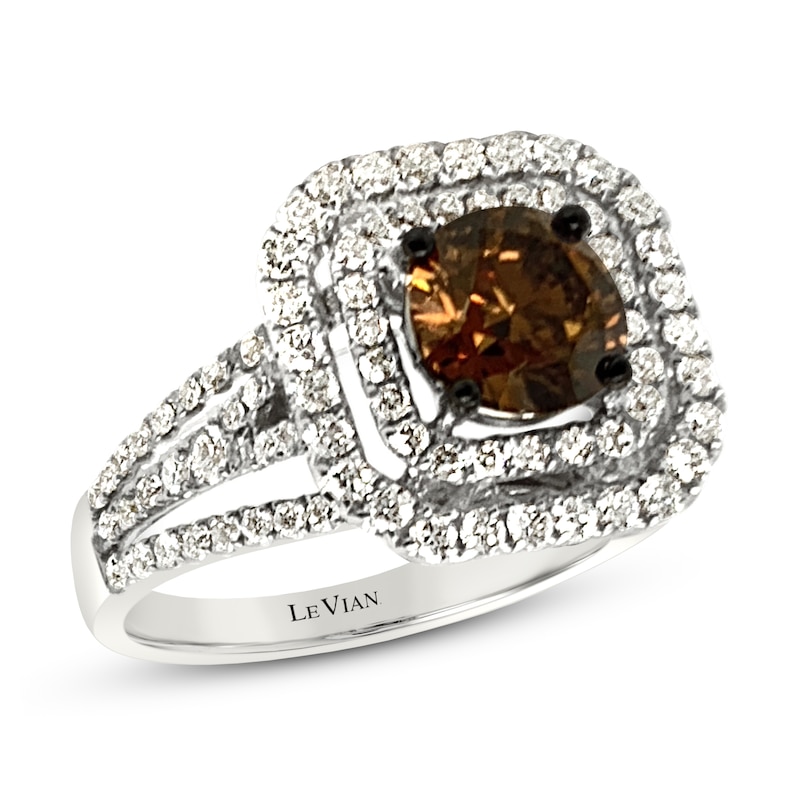 Main Image 1 of Le Vian Chocolate Diamond Ring 1-3/4 ct tw 18K Vanilla Gold