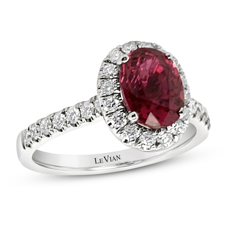 Main Image 1 of Le Vian Natural Ruby Ring 1/2 ct tw Diamonds 18K Vanilla Gold