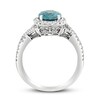Thumbnail Image 2 of Le Vian Natural Blue Zircon Ring 1/2 ct tw Diamonds 18K Vanilla Gold