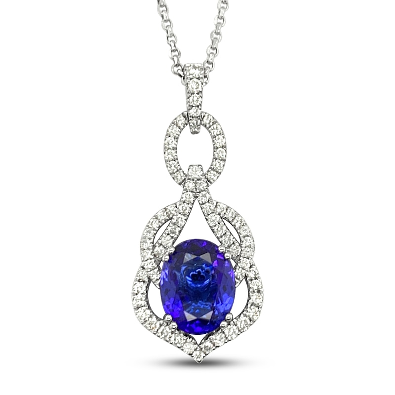 Main Image 1 of Le Vian Natural Tanzanite Necklace 7/8 ct tw Diamonds 18K Vanilla Gold