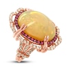 Thumbnail Image 1 of Le Vian Natural Opal/Ruby Ring 1 ct tw Diamonds 18K Strawberry Gold