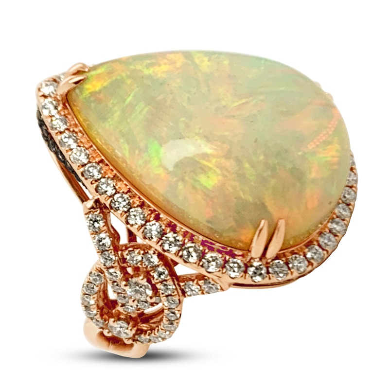Main Image 1 of Le Vian Natural Opal Ring 1-3/8 ct tw Diamonds 18K Strawberry Gold