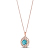 Thumbnail Image 1 of Le Vian Natural Blue Zircon Necklace 5/8 ct tw 18K Strawberry Gold