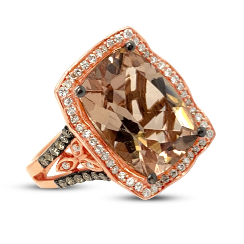 Main Image 1 of Le Vian Natural Morganite Ring 1/2 ct tw Diamonds 14K Strawberry Gold