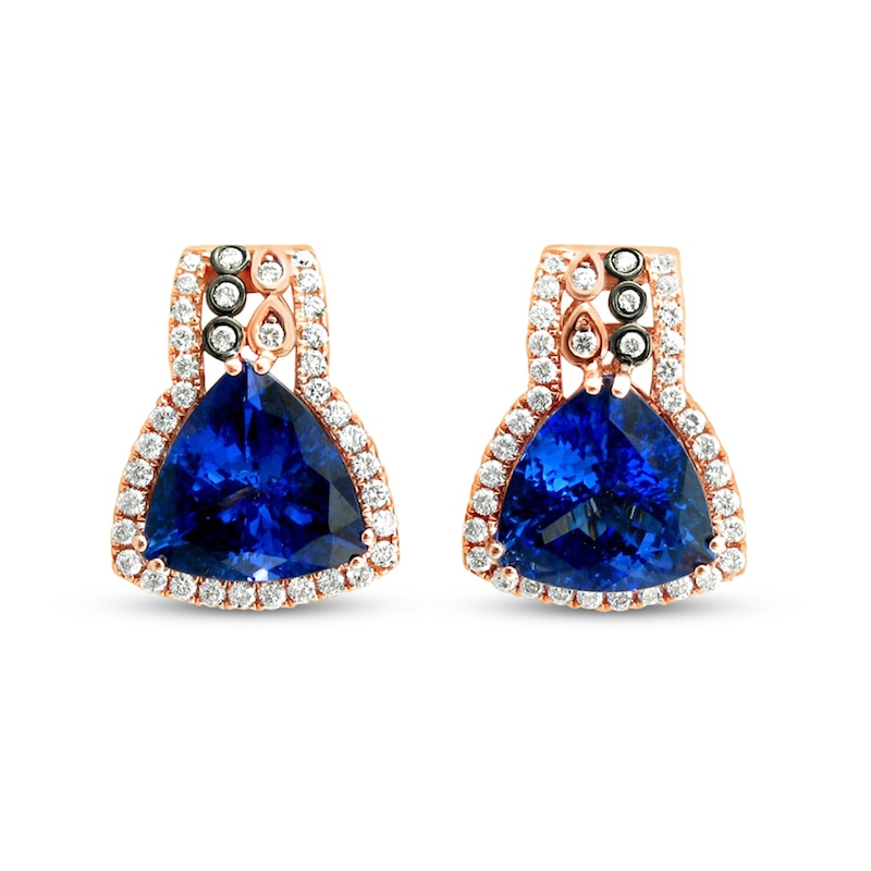 Main Image 1 of Le Vian Natural Tanzanite Earrings 1-1/2 ct tw Diamonds 18K Strawberry Gold