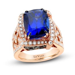 Le Vian Natural Tanzanite Ring 1-3/8 ct tw Diamonds 18K Strawberry Gold