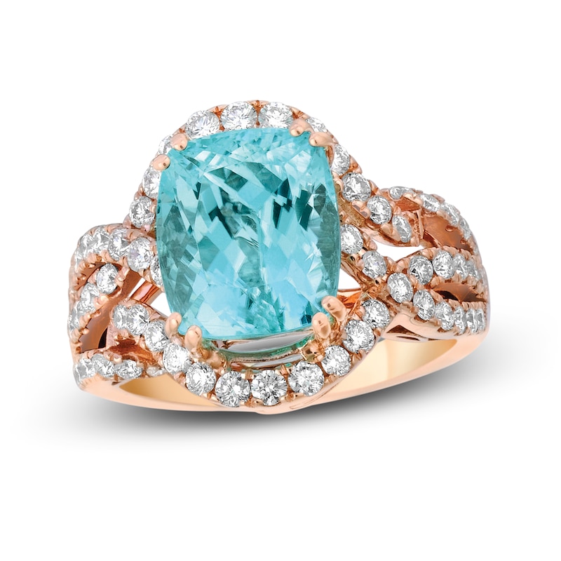 Main Image 1 of Le Vian Natural Tourmaline Ring 1 ct tw Diamonds 18K Strawberry Gold