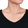 Thumbnail Image 3 of Cultured Pearl Necklace 1/20 ct tw Diamonds 14K Yellow Gold