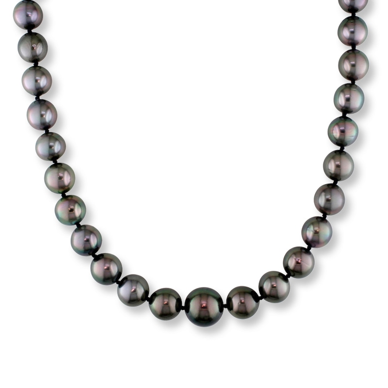 Cultured Pearl Necklace 1/20 ct tw Diamonds 14K White Gold