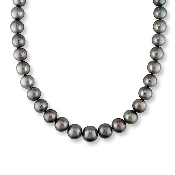 Cultured Pearl Necklace 1/20 ct tw Diamonds 14K White Gold | Jared