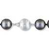 Thumbnail Image 2 of Cultured Pearl Necklace 1/20 ct tw Diamonds 14K White Gold
