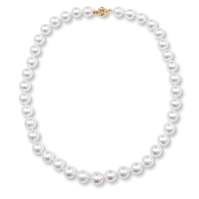 Cultured Pearl Necklace 14K Yellow Gold