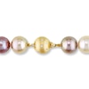Thumbnail Image 1 of Cultured Pearl Necklace 1/20 ct tw Diamonds 14K Yellow Gold