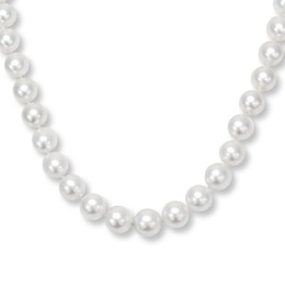 Cultured Pearl Necklace 14K Yellow Gold 18" Length