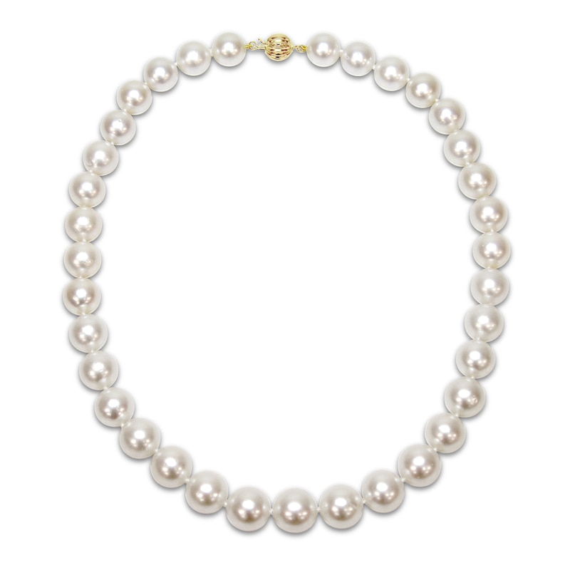 Cultured Pearl Necklace 14K Yellow Gold 18" Length