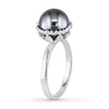 Thumbnail Image 3 of Tahitian Cultured Pearl Ring 1/4 ct tw Diamonds 14K White Gold
