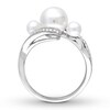 Thumbnail Image 2 of Cultured Pearl Ring 1/6 ct tw Diamonds 10K White Gold