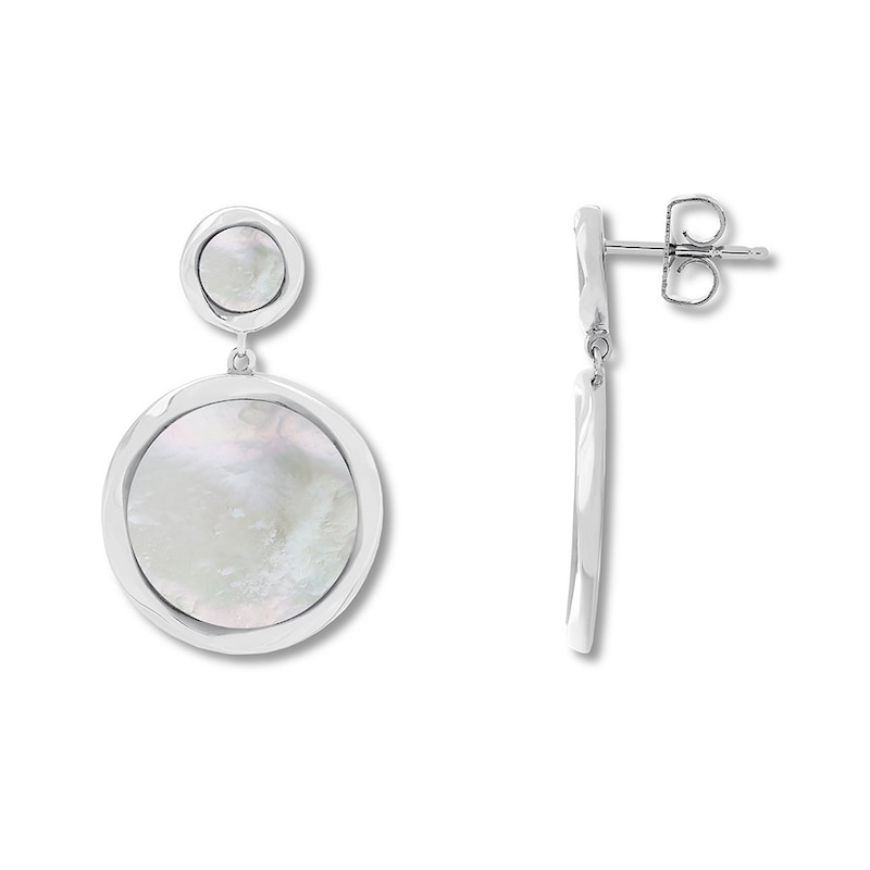 Main Image 1 of Mother-of-Pearl Drop Earrings Sterling Silver