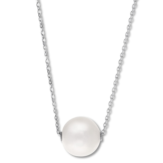 Jared Cultured Pearl Necklace 10K White Gold