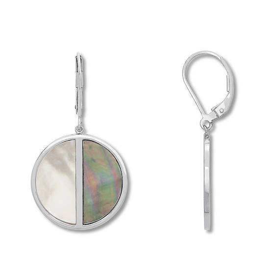 Jared Yin-Yang Mother-of-Pearl Earrings Sterling Silver