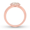 Cultured Pearl Ring 1/20 ct tw Diamonds 10K Rose Gold