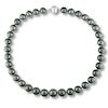 Thumbnail Image 1 of Tahitian Cultured Pearl Necklace 1/20 ct tw Diamonds 14K White Gold