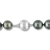 Thumbnail Image 2 of Tahitian Cultured Pearl Necklace 1/20 ct tw Diamonds 14K White Gold