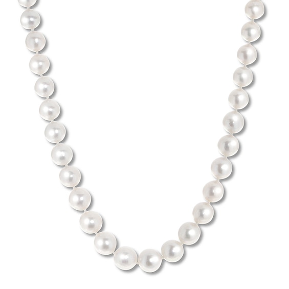 Jared Cultured Pearl Strand Necklace 14K Yellow Gold 18";y"
