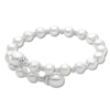 Thumbnail Image 1 of Cultured Pearl Bangle Sterling Silver/Stainless Steel 8"