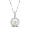 Thumbnail Image 0 of Cultured Pearl & White Topaz Necklace 10K White Gold