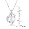 Thumbnail Image 2 of Cultured Pearl Necklace Diamond Accent Sterling Silver