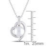 Thumbnail Image 3 of Cultured Pearl Necklace Diamond Accent Sterling Silver
