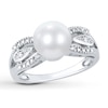 Thumbnail Image 1 of Cultured Pearl Ring 1/20 ct tw Diamonds Sterling Silver