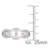 Thumbnail Image 3 of Cultured Pearl Ring 1/20 ct tw Diamonds Sterling Silver