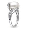 Thumbnail Image 1 of Cultured Pearl Ring 1/20 ct tw Diamonds Sterling Silver