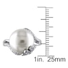 Thumbnail Image 2 of Cultured Pearl Ring 1/20 ct tw Diamonds Sterling Silver