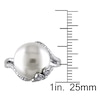 Thumbnail Image 3 of Cultured Pearl Ring 1/20 ct tw Diamonds Sterling Silver