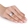 Thumbnail Image 4 of Cultured Pearl Ring 1/20 ct tw Diamonds Sterling Silver